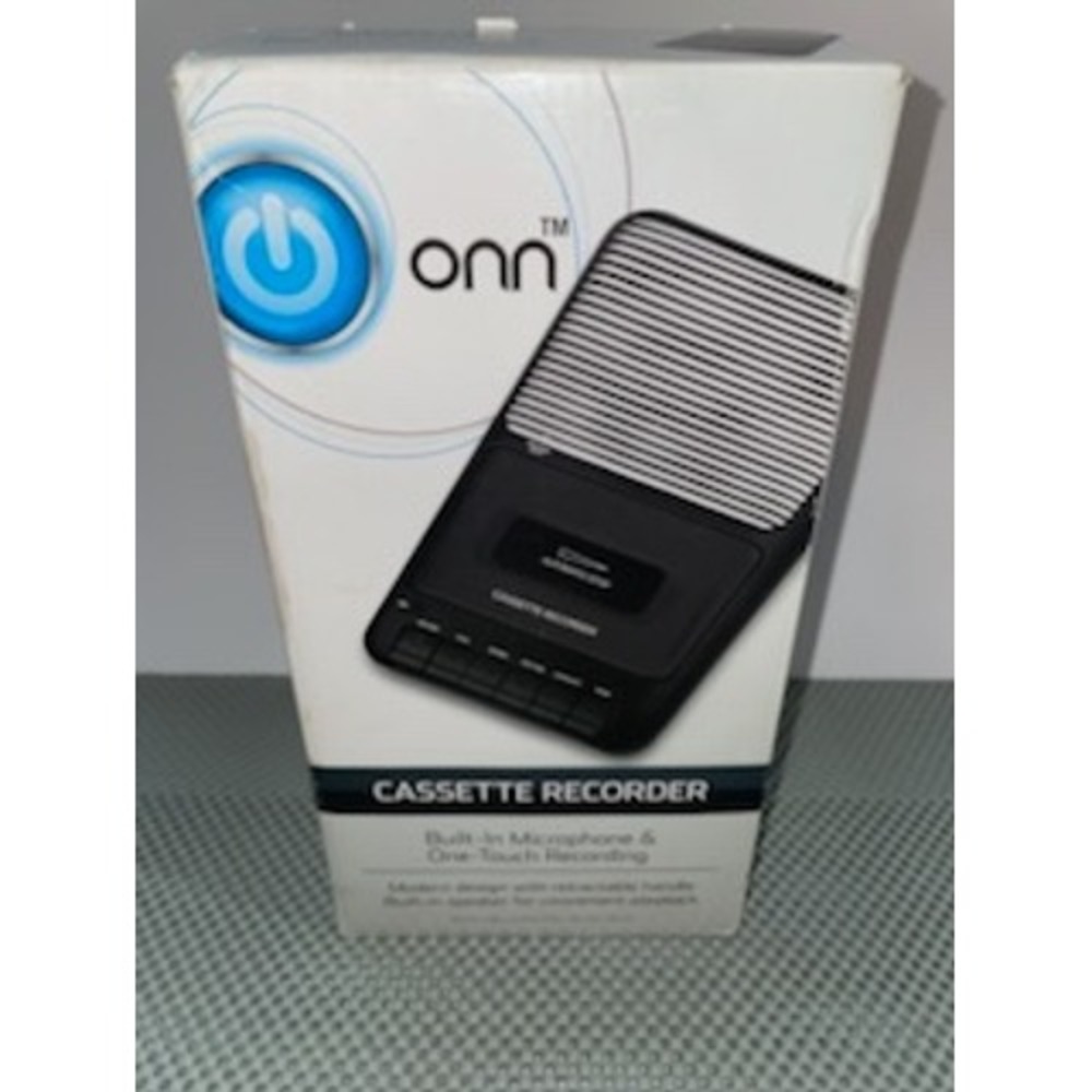 ONN ONA13AV504 Cassette Player & Recorder - Black Complete Set Microphone Plug